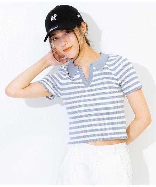 ANAP(アナップ)の「ポロカラーリブニットトップスカットソー(ポロシャツ・レディース・ブラック/ブラウン/グレー・FREE)」の18枚目の写真