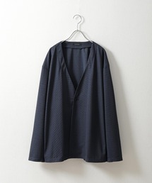 ZIP FIVE | 【ZIP FIVE】【楽かるイージー】ポリエステルメッシュノーカラージャケット【機能素材】(ノーカラージャケット)