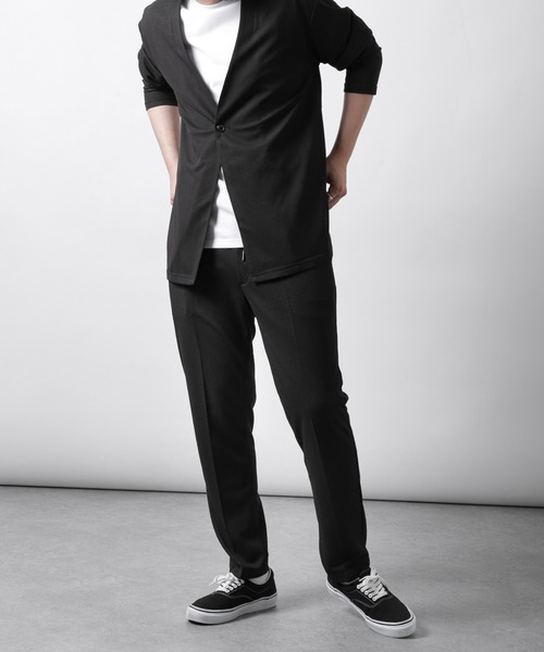 ZIP FIVE（ジップファイブ）の「【ZIP FIVE】【楽かるイージー】ポリエステルメッシュノーカラージャケット【機能素材】（ノーカラージャケット・メンズ・ブラック/ネイビー・SMALL/MEDIUM/LARGE/X-LARGE）」の12枚目の写真