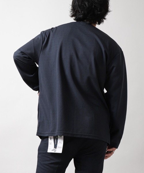 ZIP FIVE（ジップファイブ）の「【ZIP FIVE】【楽かるイージー】ポリエステルメッシュノーカラージャケット【機能素材】（ノーカラージャケット・メンズ・ブラック/ネイビー・SMALL/MEDIUM/LARGE/X-LARGE）」の10枚目の写真