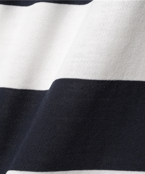 AZUL by moussy(アズールバイマウジー)の「太ボーダーVネック半袖ポケT(Tシャツ/カットソー・メンズ・ホワイト/トップグレー・SMALL/LARGE/X-SMALL/X-LARGE/MEDIUM)」の10枚目の写真