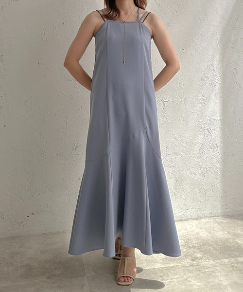 apres jour clair(アプレジュールクレア)の「【apres jour clair】【SET UP可能】マーメイドキャミワンピース【ZOZOTOWN限定アイテム】(ワンピース・レディース・アイボリー/ブラウン系その他/ブルー・フリー/X-LARGE)」の7枚目の写真