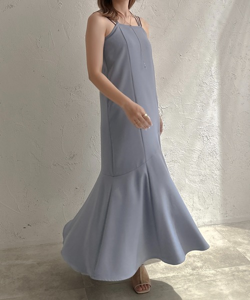 apres jour clair(アプレジュールクレア)の「【apres jour clair】【SET UP可能】マーメイドキャミワンピース【ZOZOTOWN限定アイテム】(ワンピース・レディース・アイボリー/ブラウン系その他/ブルー・フリー/X-LARGE)」の9枚目の写真