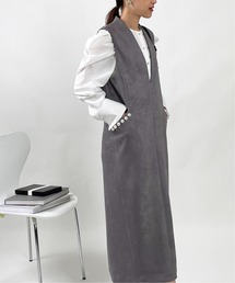 PICCIN PERLA | パール付きストレートジャンスカ(サロペット/オーバーオール)