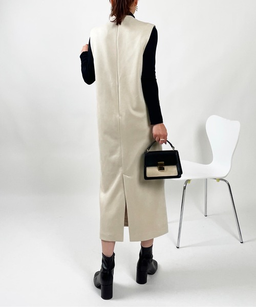 PICCIN PERLA（ピッチンペルラ）の「パール付きストレートジャンスカ（サロペット/オーバーオール・レディース・ブラック/グレー/アイボリー・M）」の17枚目の写真