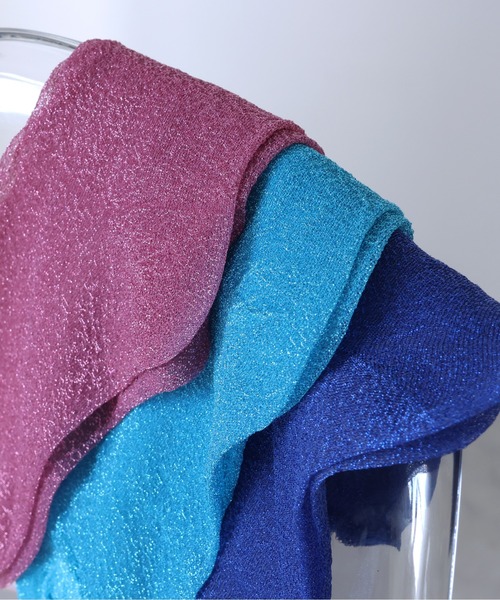 emesuelee（エメスーリー）の「ラメクルーソックス（ソックス/靴下・レディース・ピンク/シルバー/ライトブルー/ブラック/ゴールド/ブルー・フリー）」の15枚目の写真