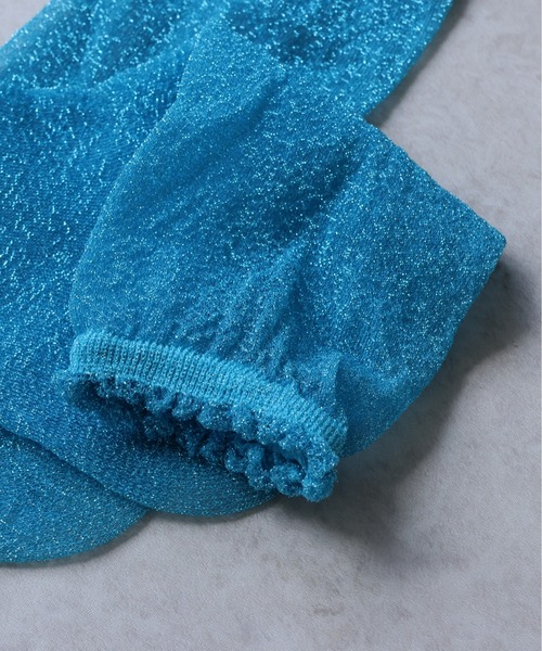 emesuelee（エメスーリー）の「ラメクルーソックス（ソックス/靴下・レディース・ピンク/シルバー/ライトブルー/ブラック/ゴールド/ブルー・フリー）」の9枚目の写真