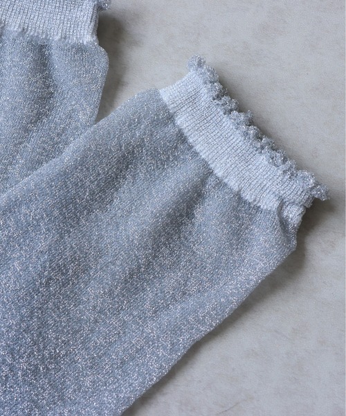 emesuelee（エメスーリー）の「ラメクルーソックス（ソックス/靴下・レディース・ピンク/シルバー/ライトブルー/ブラック/ゴールド/ブルー・フリー）」の13枚目の写真