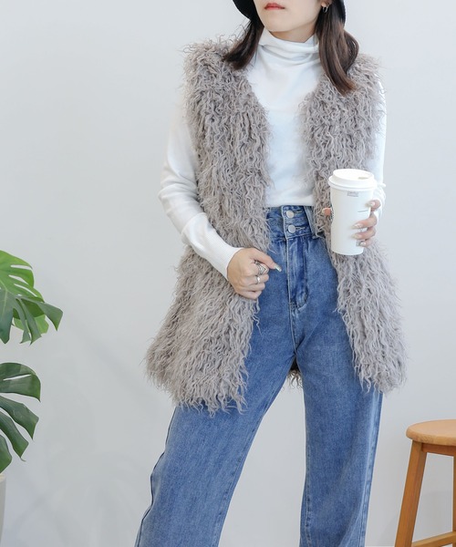 aimoha（アイモハ）の「ハイネック　ニットトップス（ニット/セーター・レディース・レッド/キャメル/グレー/ブラック/ホワイト/イエロー・MEDIUM/X-LARGE/LARGE）」の16枚目の写真