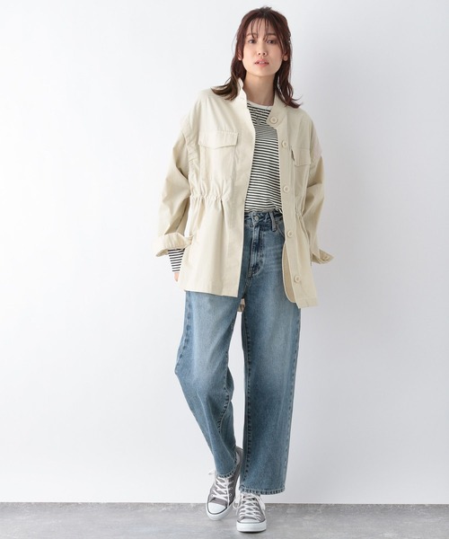 GLOBAL WORK（グローバルワーク）の「ミリタリー2WAYブルゾン/967579（ミリタリージャケット・レディース・カーキ/ブラック/オフホワイト・FREE）」の6枚目の写真