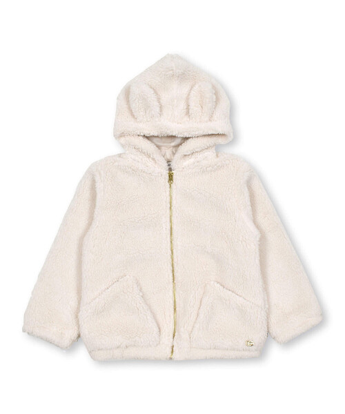 SLAP SLIP（スラップスリップ）の「ウサギ耳フード付きボアパーカー(80~130cm)（パーカー・キッズ・ピンク/オフホワイト・100cm/90cm/110cm/120cm/130cm/80ｃｍ）」の15枚目の写真