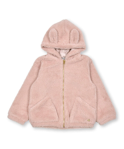 SLAP SLIP（スラップスリップ）の「ウサギ耳フード付きボアパーカー(80~130cm)（パーカー・キッズ・ピンク/オフホワイト・100cm/90cm/110cm/120cm/130cm/80ｃｍ）」の16枚目の写真