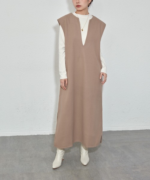 MAISON DE THERESE(メゾン ド テレーズ)の「ジャンパースカート(ジャンパースカート・レディース・ブラック/ベージュ・M)」の4枚目の写真