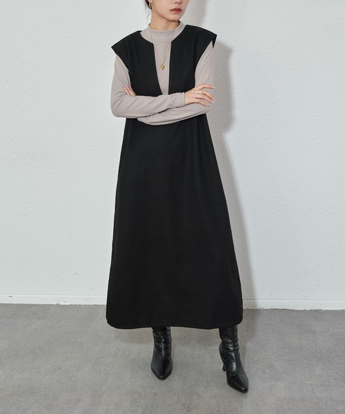 MAISON DE THERESE(メゾン ド テレーズ)の「ジャンパースカート(ジャンパースカート・レディース・ブラック/ベージュ・M)」の10枚目の写真
