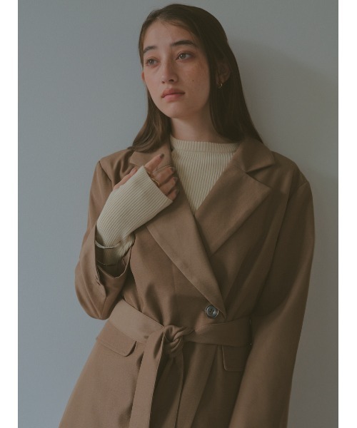 DRWCYS（ドロシーズ）の「ベルト付きテーラードジャケット（テーラードジャケット・レディース・ブラウン/ブラック・FREE）」の4枚目の写真