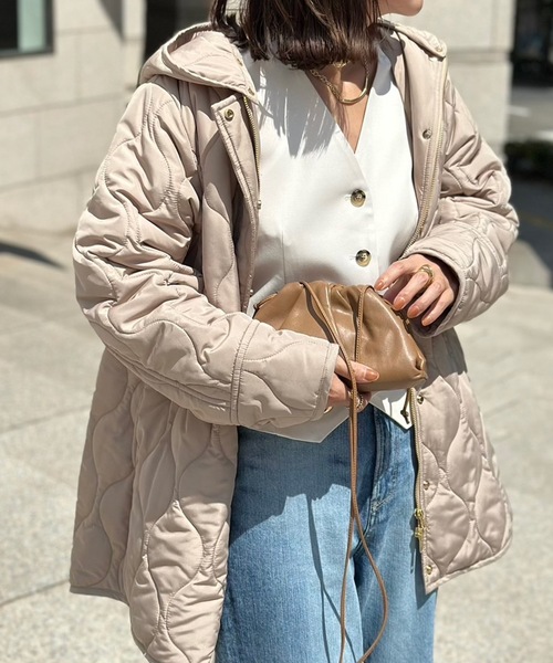 リバイバル】ミリタリーキルティングドロストハーフコート