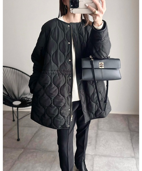 リバイバル】ミリタリーキルティングドロストハーフコート Emma Taylor