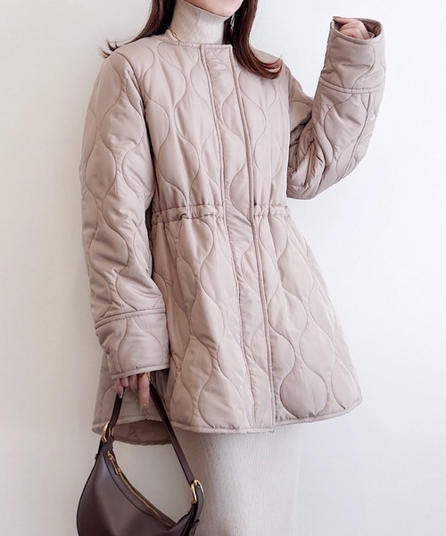 リバイバル】ミリタリーキルティングドロストハーフコート Emma Taylor