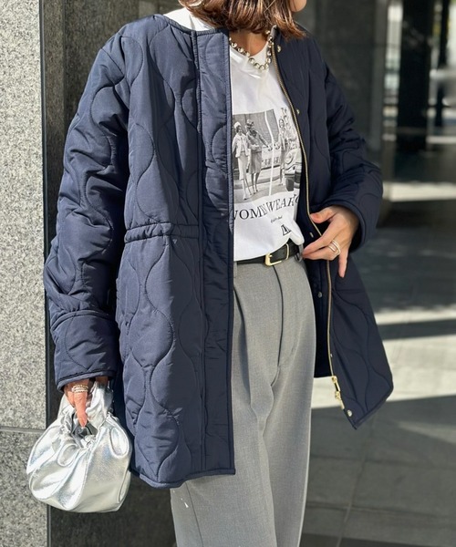 リバイバル】ミリタリーキルティングドロストハーフコート Emma Taylor