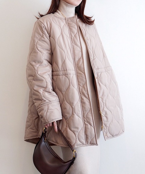 新品未使用　エマテイラー　ミリタリーキルティングドロストハーフコート 大人アウター◎】ミリタリーキルティングドロストハーフコート Emma