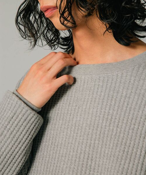 JEMORGAN（ジェーイーモーガン）の「【JEMORGAN/ジェーイーモーガン】オーバーサイズ　ビッグシルエット　ヘビーウェイト　ワッフル　トレーナー（スウェット・メンズ・ブラック/杢グレー/マスタード/カーキ・X-LARGE/LARGE/MEDIUM）」の15枚目の写真