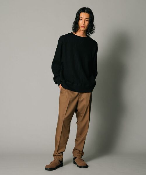 JEMORGAN（ジェーイーモーガン）の「【JEMORGAN/ジェーイーモーガン】オーバーサイズ　ビッグシルエット　ヘビーウェイト　ワッフル　トレーナー（スウェット・メンズ・ブラック/杢グレー/マスタード/カーキ・X-LARGE/LARGE/MEDIUM）」の17枚目の写真