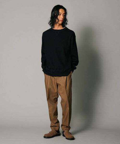 JEMORGAN（ジェーイーモーガン）の「【JEMORGAN/ジェーイーモーガン】オーバーサイズ　ビッグシルエット　ヘビーウェイト　ワッフル　トレーナー（スウェット・メンズ・ブラック/杢グレー/マスタード/カーキ・X-LARGE/LARGE/MEDIUM）」の18枚目の写真