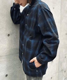 MFC STORE | MFC STORE BAND COLLAR CHECK FLANNEL SHIRT JAPAN MADE LINE(シャツ/ブラウス)