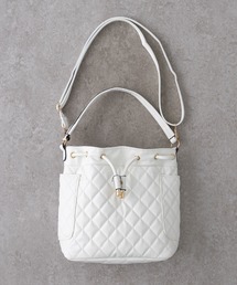 キルティング巾着ショルダーバッグ