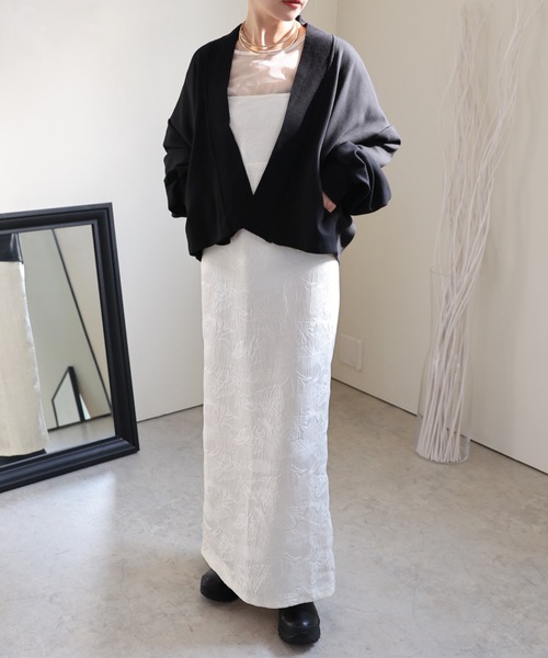 ULEULA（ウルア）の「ジャガードロングワンピース（ワンピース・レディース・アイボリー/ブラック・FREE）」の3枚目の写真