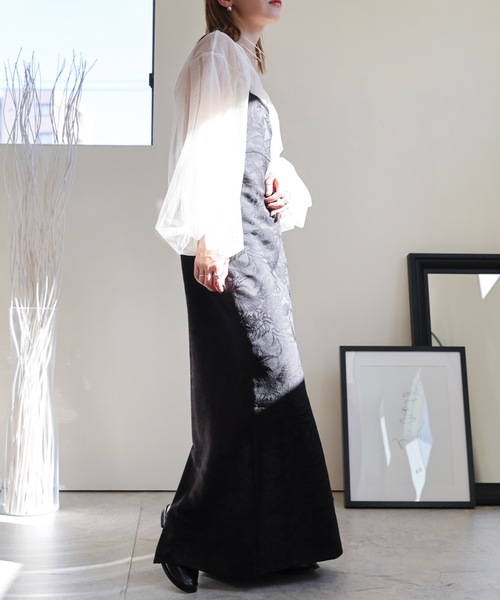 ULEULA（ウルア）の「ジャガードロングワンピース（ワンピース・レディース・アイボリー/ブラック・FREE）」の9枚目の写真