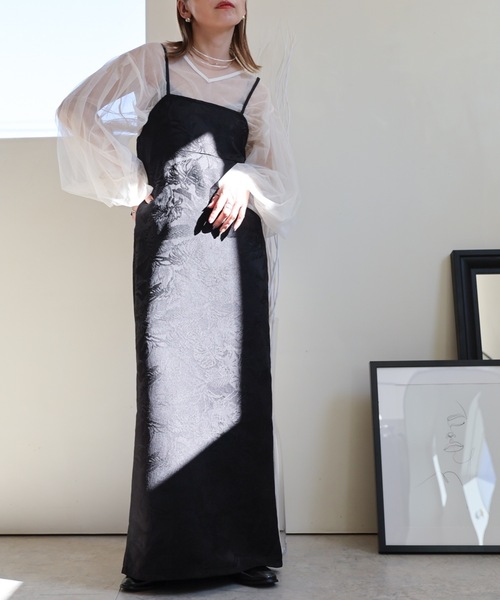 ULEULA（ウルア）の「ジャガードロングワンピース（ワンピース・レディース・アイボリー/ブラック・FREE）」の6枚目の写真