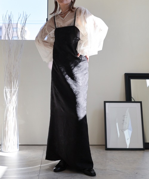 ULEULA（ウルア）の「ジャガードロングワンピース（ワンピース・レディース・アイボリー/ブラック・FREE）」の7枚目の写真