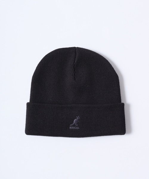 KANGOL(カンゴール)の「KANGOL ACRYLIC CUFF PULL-ON(ニットキャップ/ビーニー・メンズ・キャメル/ブラック×ゴールド/ダークグレー/ダークグリーン/ブラック/ダークブラウン/ライトオレンジ系/ブラック系/カーキ・FREE)」の4枚目の写真