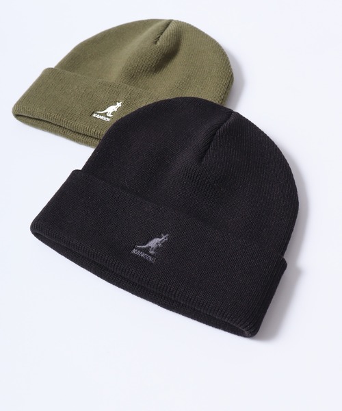 KANGOL(カンゴール)の「KANGOL ACRYLIC CUFF PULL-ON(ニットキャップ/ビーニー・メンズ・キャメル/ブラック×ゴールド/ダークグレー/ダークグリーン/ブラック/ダークブラウン/ライトオレンジ系/ブラック系/カーキ・FREE)」の11枚目の写真
