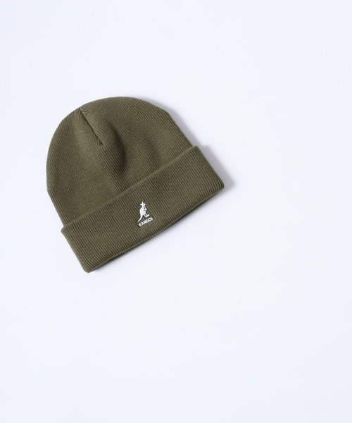 KANGOL(カンゴール)の「KANGOL ACRYLIC CUFF PULL-ON(ニットキャップ/ビーニー・メンズ・キャメル/ブラック×ゴールド/ダークグレー/ダークグリーン/ブラック/ダークブラウン/ライトオレンジ系/ブラック系/カーキ・FREE)」の12枚目の写真
