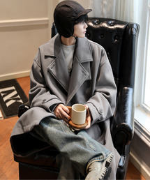 neos | 【neos -addictive design-】ビッグシルエット ウールライク ハーフ トレンチコート(トレンチコート)