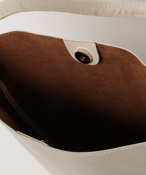 Libra Cue（リブラ キュー）の「ワンハンドルボックストート（トートバッグ・レディース・ブラック/アイボリー/ブラウン・FREE）」の8枚目の写真