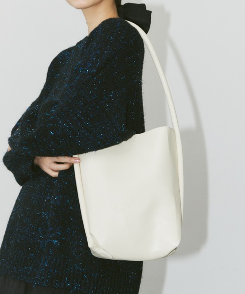 Libra Cue（リブラ キュー）の「ワンハンドルボックストート（トートバッグ・レディース・ブラック/アイボリー/ブラウン・FREE）」の5枚目の写真