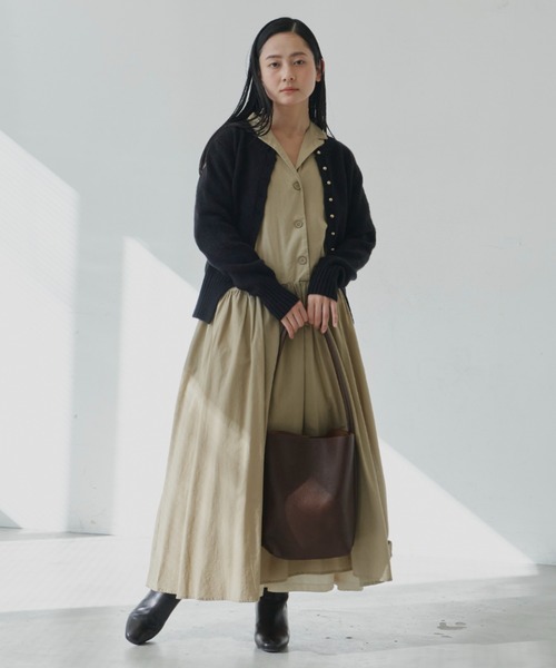 Libra Cue（リブラ キュー）の「ワンハンドルボックストート（トートバッグ・レディース・ブラック/アイボリー/ブラウン・FREE）」の17枚目の写真