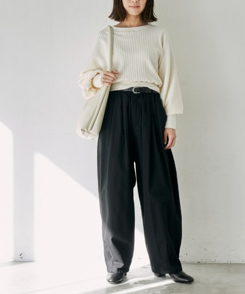 Libra Cue（リブラ キュー）の「ワンハンドルボックストート（トートバッグ・レディース・ブラック/アイボリー/ブラウン・FREE）」の19枚目の写真