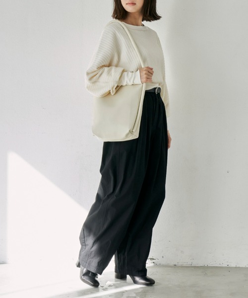 Libra Cue（リブラ キュー）の「ワンハンドルボックストート（トートバッグ・レディース・ブラック/アイボリー/ブラウン・FREE）」の20枚目の写真