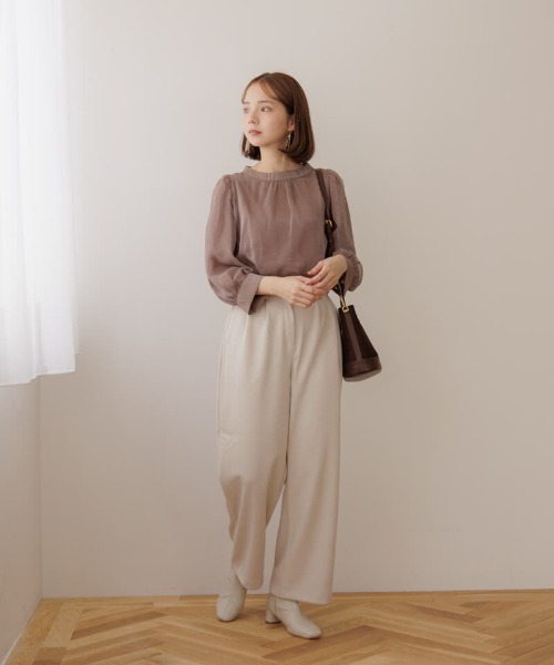 flower（フラワー）の「スエードバケットバッグ（ショルダーバッグ・レディース・ブラウン・FREE）」の16枚目の写真