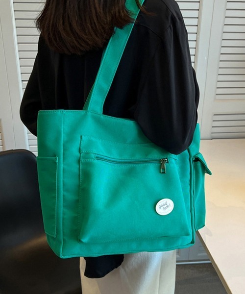 Miniministore（ミニミニストア）の「キャンバストートバッグ 韓国肩掛けバッグ（トートバッグ・レディース・ベージュ/ブラック/グリーン/アイボリー・フリー）」の5枚目の写真