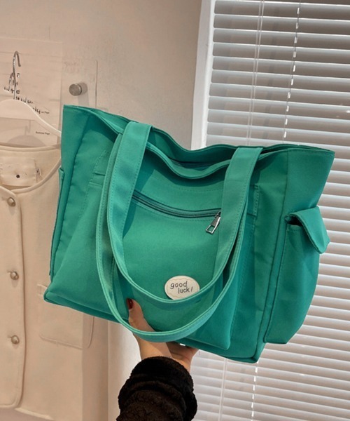Miniministore（ミニミニストア）の「キャンバストートバッグ 韓国肩掛けバッグ（トートバッグ・レディース・ベージュ/ブラック/グリーン/アイボリー・フリー）」の14枚目の写真