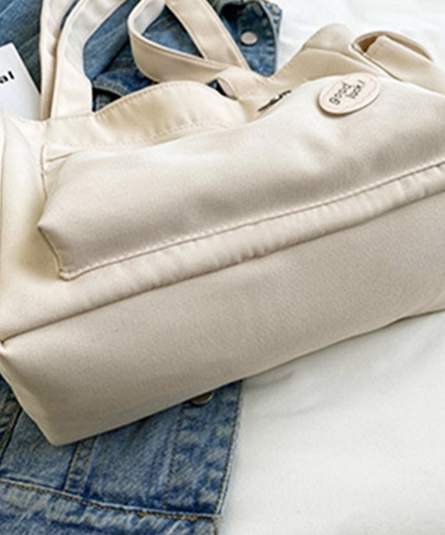 Miniministore（ミニミニストア）の「キャンバストートバッグ 韓国肩掛けバッグ（トートバッグ・レディース・ベージュ/ブラック/グリーン/アイボリー・フリー）」の19枚目の写真