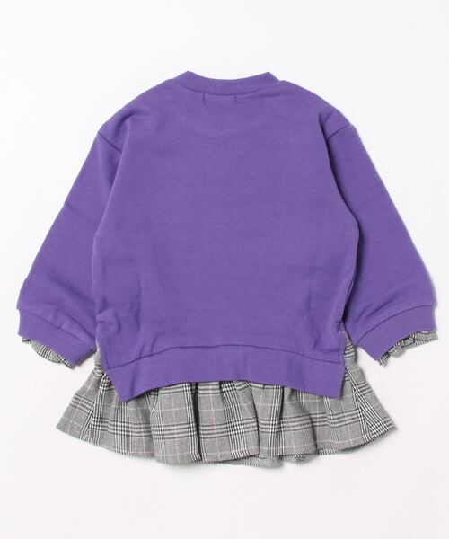 BABYDOLL(ベビードール)の「フリル袖ドッキング ワンピース 8954K(ワンピース・キッズ・パープル/オフホワイト・100cm/80cm/120cm/130cm/90cm/110cm/140cm)」の3枚目の写真