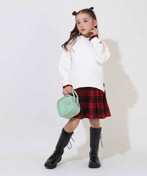 BABYDOLL(ベビードール)の「フリル袖ドッキング ワンピース 8954K(ワンピース・キッズ・パープル/オフホワイト・100cm/80cm/120cm/130cm/90cm/110cm/140cm)」の6枚目の写真