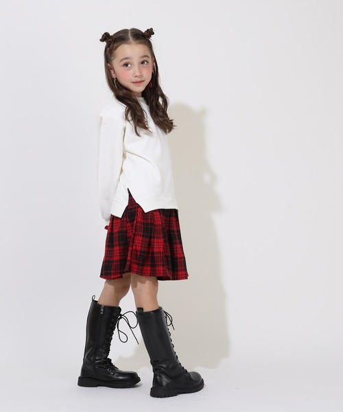 BABYDOLL(ベビードール)の「フリル袖ドッキング ワンピース 8954K(ワンピース・キッズ・パープル/オフホワイト・100cm/80cm/120cm/130cm/90cm/110cm/140cm)」の7枚目の写真