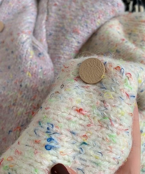 MILAE（ミレ）の「ミックスオーバーサイズニットカーディガン（カーディガン/ボレロ・レディース・オフホワイト/ライトパープル・FREE）」の10枚目の写真